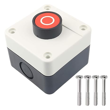 Push Button Switch Station Momentary NC Red, 400V 10A/6A