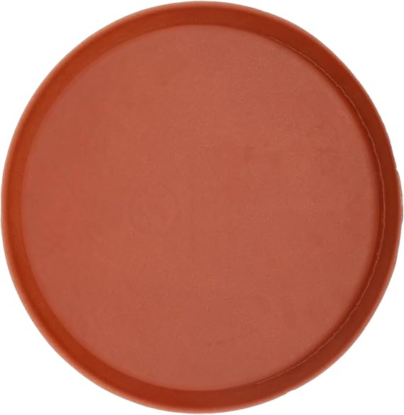The HC Companies Terrazzo Plant Saucer, 13 Inch, Clay, 1-Pack | Plastic, Lightweight, UV-Resistant, for Indoor & Outdoor Use, Garden & Home Decor