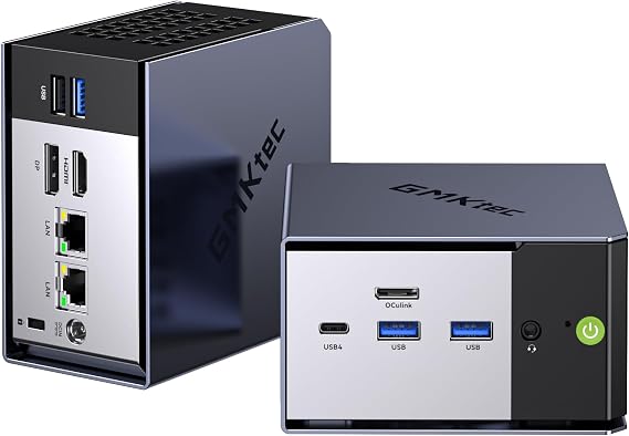 GMKtec K16 Gaming 4K Mini PC, AMD Ryzen 7 7735HS, 32GB LPDDR5, 1TB PCIe SSD | Radeon 680M Mini Computer With OCuLink, USB4, Triple 4K Display, HDMI 2.0, DP 1.4, Dual 2.5GbE, WiFi 6E, BT 5.2 For PC Gaming