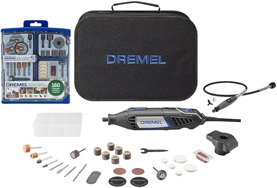 Dremel 4000-2/32 Variable Speed Rotary Tool Kit Bundle | 2 attachments, 32 accessories, 160-piece accessory kit, flex-shaft attachment, (3 items)