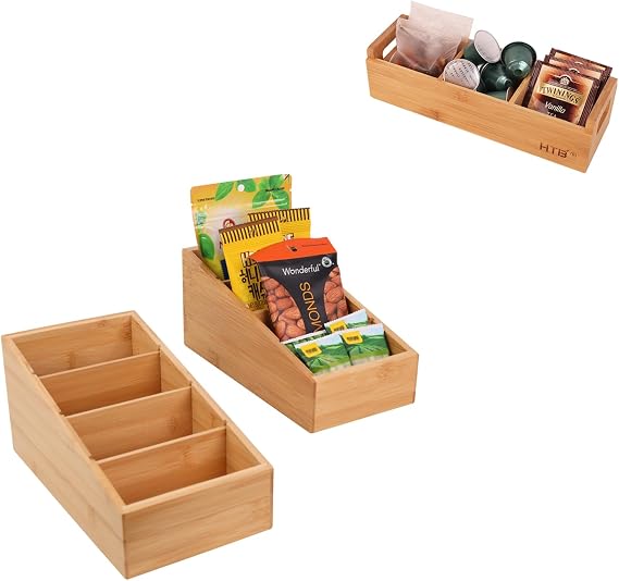 HTB Small Tea Bag Holder & Snack Organizer