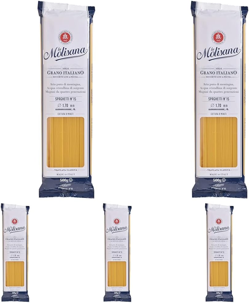 La Moresana Spaghetti 0.07 inch 1.7 mm No. 15, 17.6 oz 500 g x 5