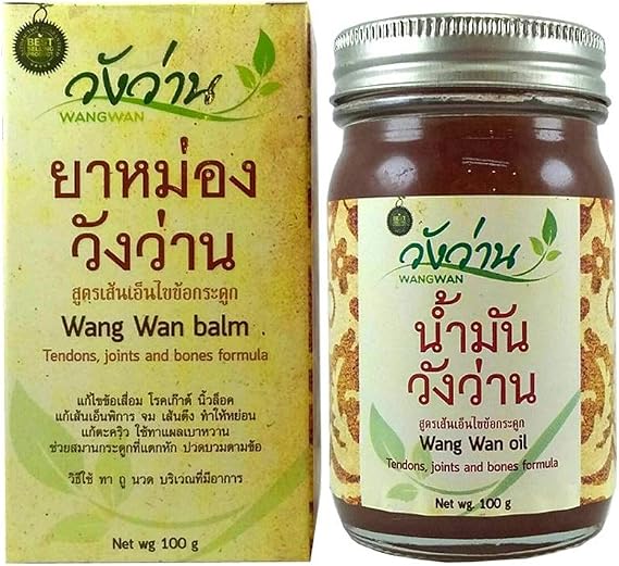 Wang Wan Balm Tendons Joints&Bones Formula Thai Herbal Balm Thai Massage 100g (3.5 Oz.)
