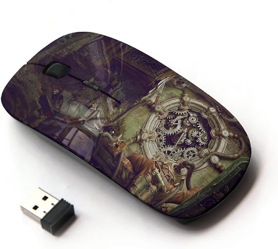 [ Optical 2.4G Wireless Mouse [ Steampunk Mechanics ]