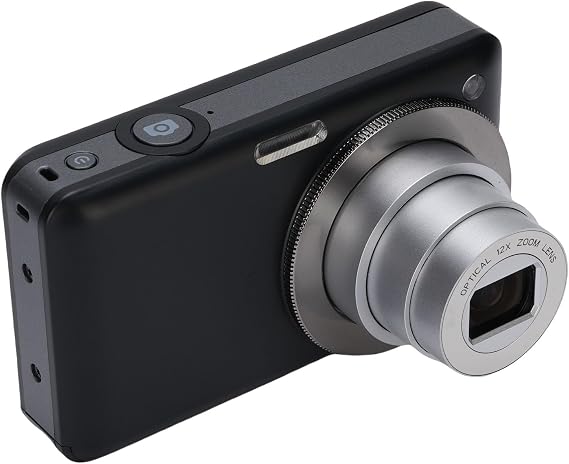 4K Digital Kamera 64MP HD WiFi Digital Kamera mit 3-Zoll-Bildschirm 10X Optischer Zoom & 2X Digital Zoom Digitale Punkt-und Kamera für Fotografie Video (Black)
