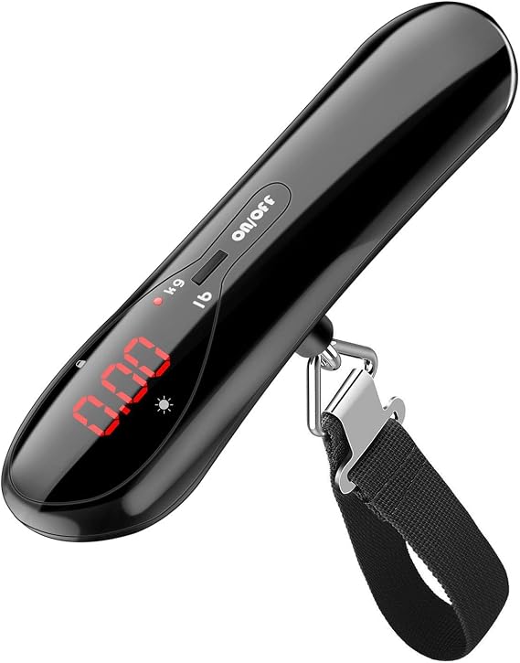 BOLLAER Luggage Scale, Portable Digital Suitcase Scale with Tape Measure, 110lb/50KG Capacity