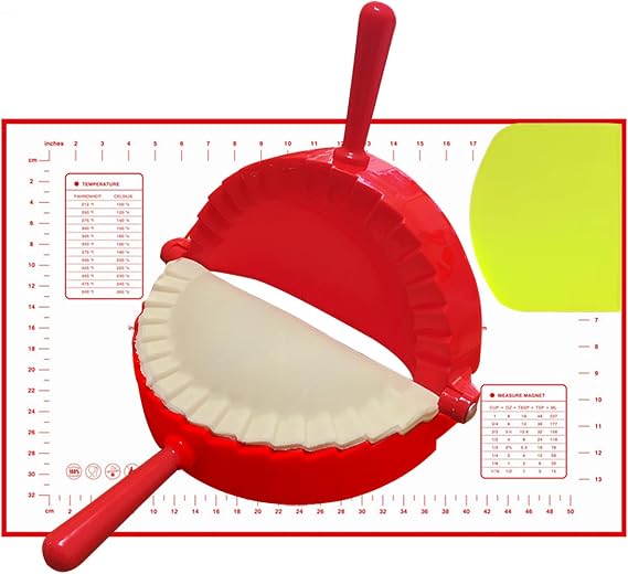 Empanada Press, 6 Inch Empanada Maker, with Large Non Stick Pastry Mat and Dough Cut for Making Pies, Empanadas, Large Pot Stickers...