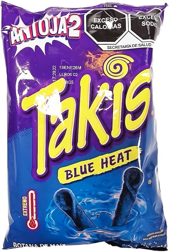 Takis Blue Heat 70g Spicy Mexican Rolled Tortilla Chips Snacks