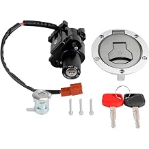 Ignition Key Switch Fuel Gas Cap Seat Lock Set 35010-MJW-A04 77239-MJW-J02 fit for Honda CB500F 2018-2023, CBR400R 2017-2022, CBR500R 2018-2023