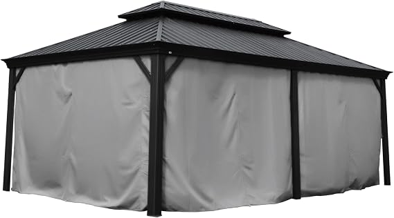 Kozyard 12' x 20' Outdoor Gazebo Privacy Curtain Sidewall