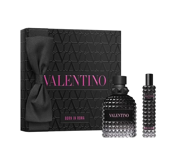 Valentino Born in Roma Uomo EDT Gift Set (Eau de Toilette Spray 1.7 fl. oz + Travel Spray 0.5 fl. oz)