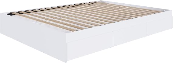 Nexera 3 Drawer Queen Storage Bed, White