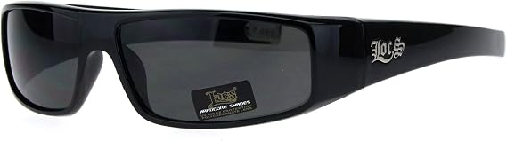 Locs All Black Limo Super Dark OG Gangster Shade with Metal Tip Temples