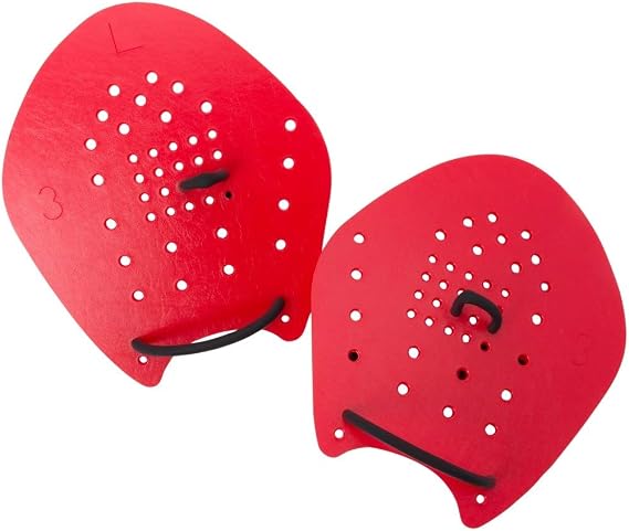 Strokemakers Swimming Training Paddles (Size 3, Red w/Black Tubes)