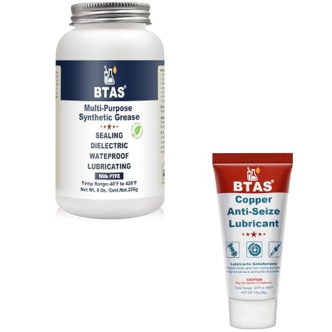 BTAS Dielectric Silicone Grease 8 oz & Permatex Anti-Seize Lubricant 1 oz