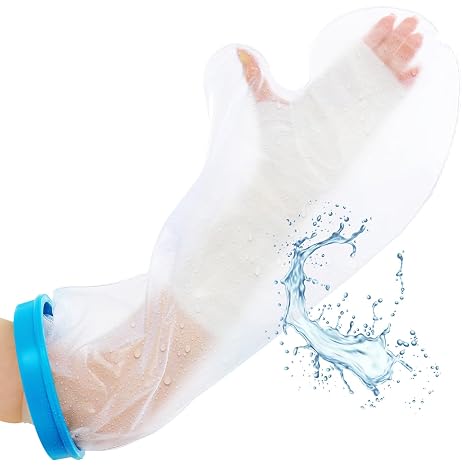 Large Arm Cast Cover for Shower 100% Waterproof Cast Protector for Shower | Cast Cover with Water-Tight Seal Reusable Cast Cover Arm to Keep Wounds Dry | Protects the Hand, Wrist, Elbow