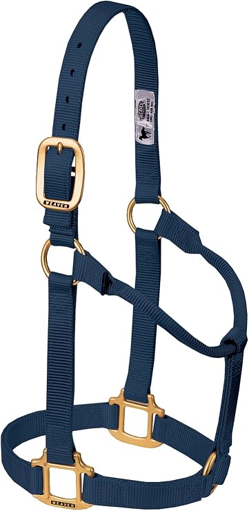 Weaver Leather Supply Original Non-Adjustable Nylon Horse Halter, Average, Navy