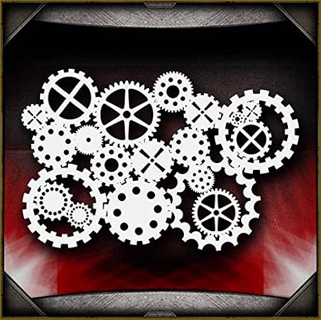 Gear Background AirSick Airbrush Stencil Template