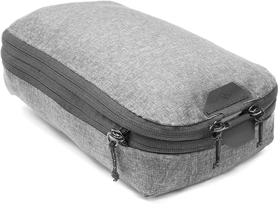 Peak Design Packing Cube, Charcoal, Weatherproof Luggage Cube with Dual Compartment Organization, Expansion and Compression, Zipper Opening, Travel Organizer for Men and Women, Size S