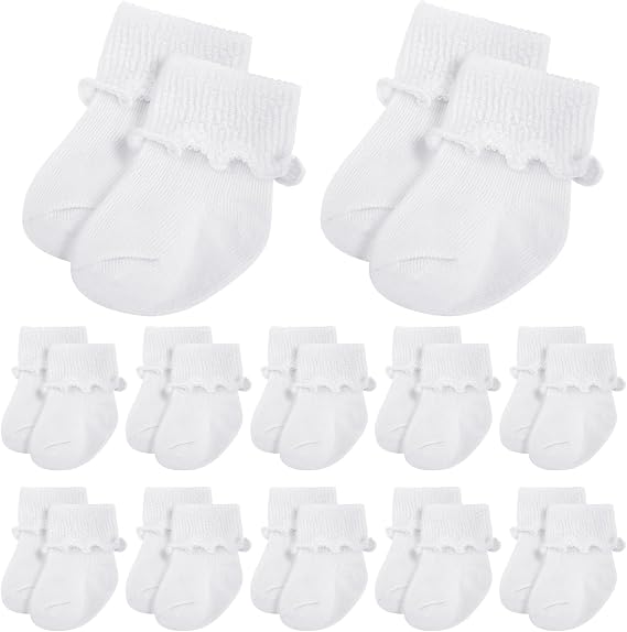 Toulite 12 Pair Preemie Newborn Baby Socks