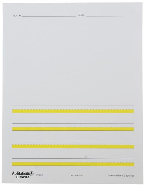 Abilitations 089668 Integrations Hi-Write Journal Paper - Intermediate 2 Paper - 100 Pack