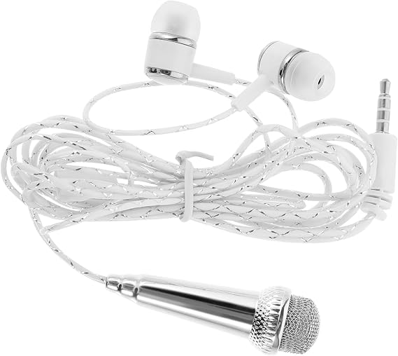 Microphone Power and Voice Recording for Portable Miniature Required Singing with No External Silver Plastic Compact, Podcasting and Family Use