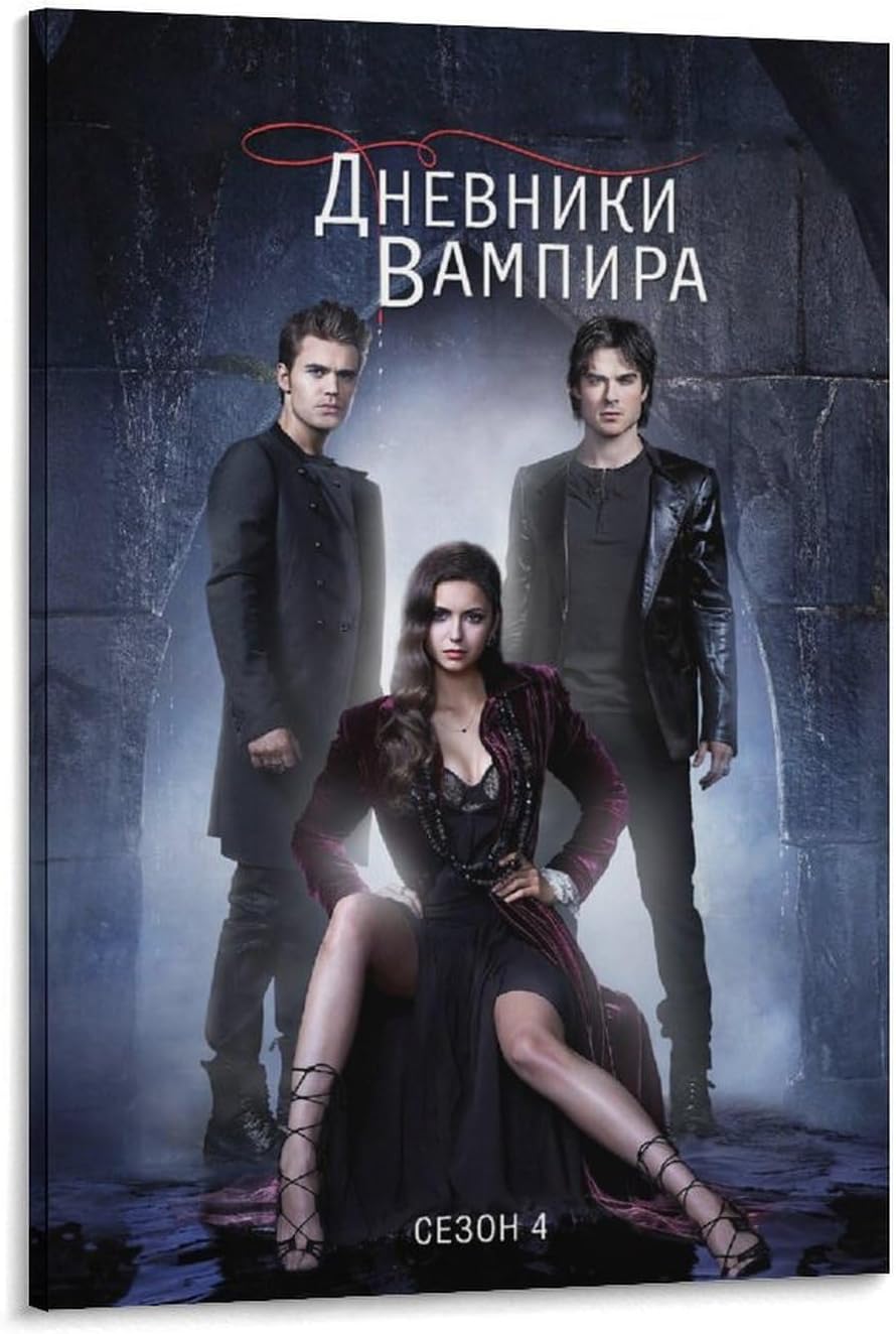 Vampire Diaries Poster 1 Canvas Art Panel Poster Wall Art Modern Living Room Decor Oil Painting 08x12inch20x30cm