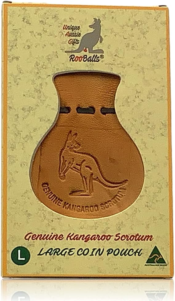 Kangaroo Scrotum Coin Pouch - Large Size - Boxed