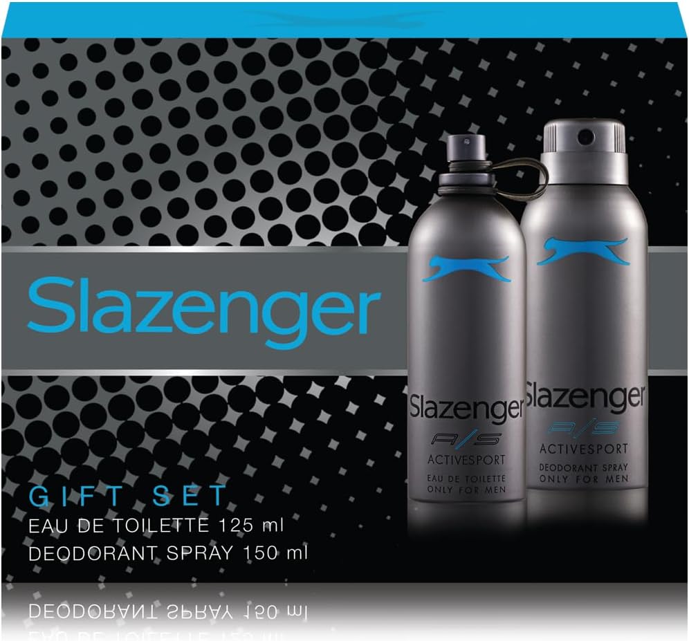 Slazenger Active Sport Eau de Toilette Set, Blue, 125150 ml
