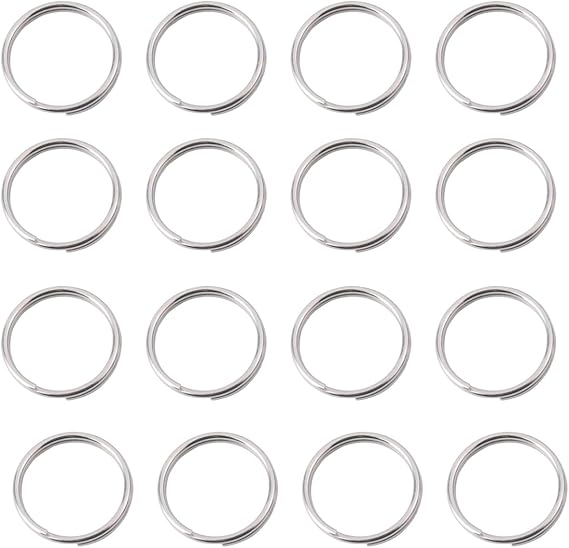 3/4 Inch Split Rings,Stainless Steel Dog Ring,Key Ring-40 Pcs | Round Key Ring, Key Chain Rings for Craft,Car Keys Organization