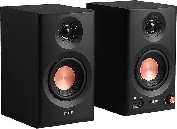 Edifier MR3 High Resolution Audio Certified Studio Monitor Speakers Bluetooth V5.4 Active Bookshelf Speakers Computer Speaker 2.0 with Headphone Output,