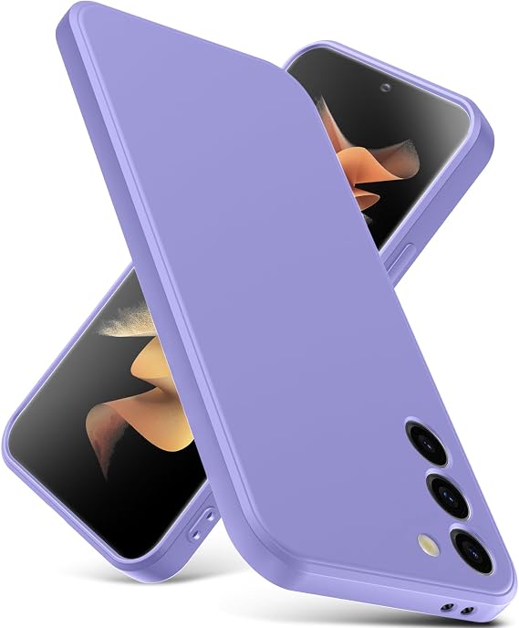for Samsung Galaxy S23 Case, Thin Liquid Silicone Clove Purple