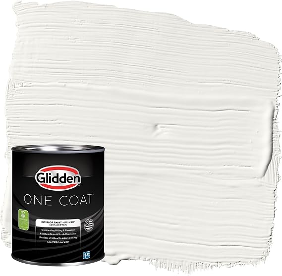 Glidden One Coat 1 qt. Commercial White/White Semi-Gloss Interior Paint with Primer