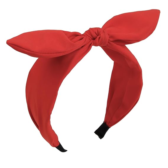 Huachi Red Big Bow Headbands for Women Girls Cute Womens Bowknot Bunny Ears Headband Christmas Halloween Festival Hair Accessories