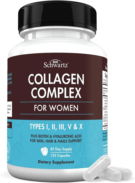 Collagen Peptide Capsules - Multi Collagen Supplements for Women, 135ct
