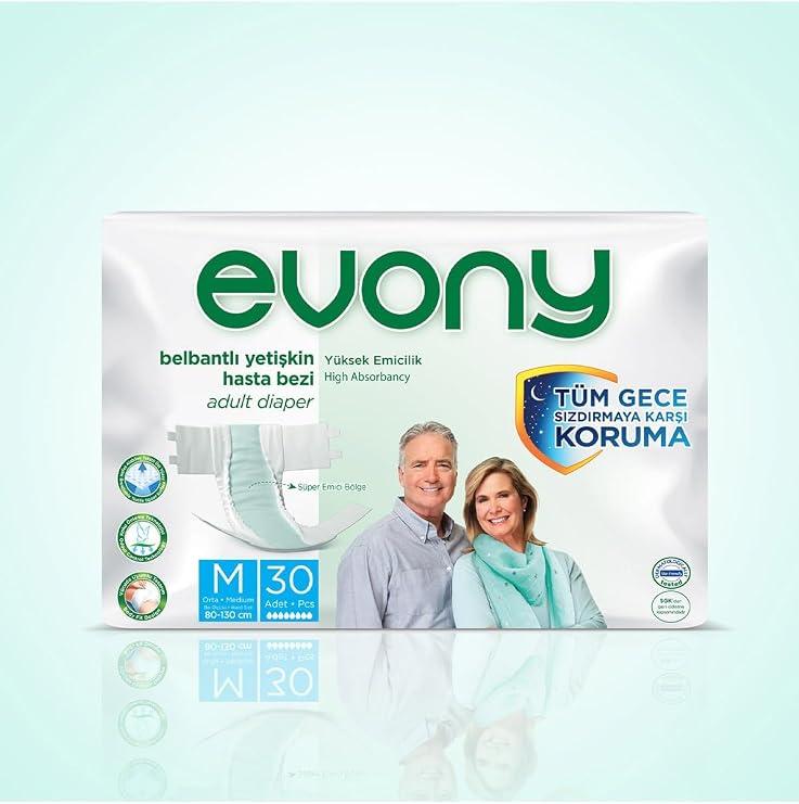 Evony Yetişkin Hasta Bezi Belbantlı Medium Standart 10 Adet