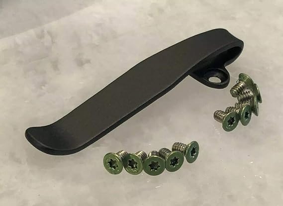 Titanium Deep Pocket Clip & Handle Screws For Benchmade Bugout 535 & Bailout 537