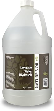 Natures Oil 100% Pure Lavender Water Toner - 1 Gallon 128 Fl Oz Lavandula Angustifolia Floral Water - Steam Distilled for Skin, Hair, Toner Spray, DIY Beauty