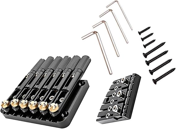 6 Strings Headless Guitar Bridge Bridge Guitar Metal Guitar Bridge  With Saddle Screws And Wrench