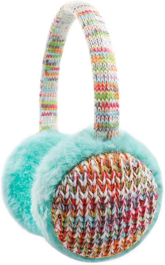 ZTL Kids Knit Earmuffs Winter Outdoor Plush Ear Warmers for Boys Girls 4-16 Years