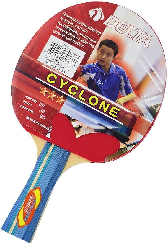Delta White Cyclone Table Tennis Racket (Ping-Pong Racket) DS733