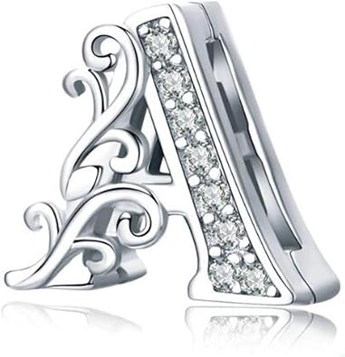 925 Sterling Silver Reflexions Bracelet for Women Mesh Bracelet Clip Beads Safe Chain.Birthday Christmas for Friends Mothers Wife (Letter A Charm)