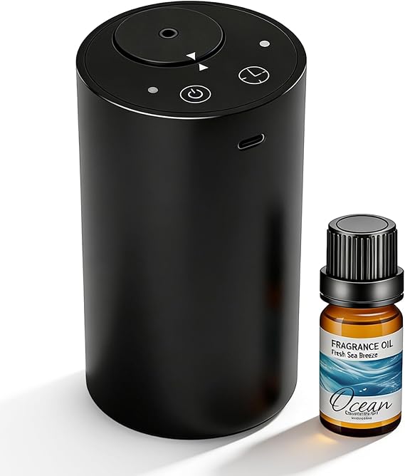 Waterless Diffuser, Rechargeable Hotel Scent Diffuser, 1500 Sq Ft Coverage, for Home, Large Room, Spa, Cream,Voice Control Smart AI