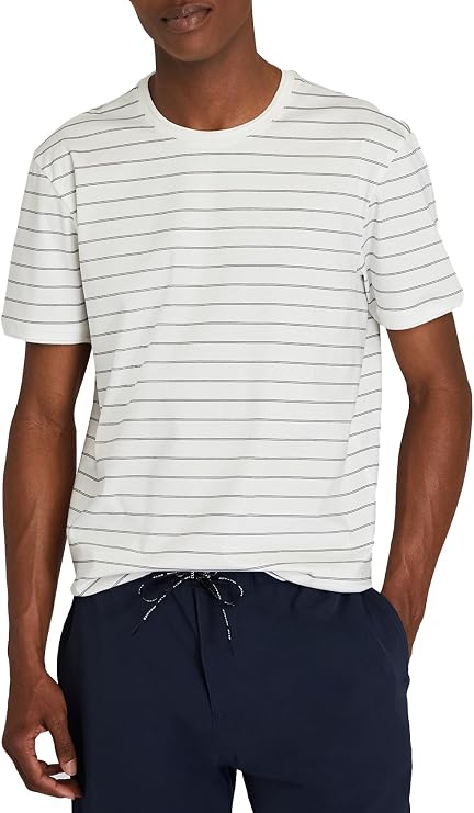 Club Monaco Men's Men's Short Sleeve Refined Stripe Tee