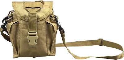 Jolmo Lander 1.2 Qt. MOLLE Canteen Cover Military Style Canteen Pouch with Shoulder Strap Molle Pouch for Canteen Kit Coyote BrownOlive Drab