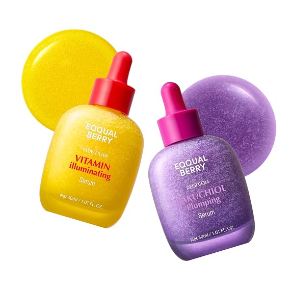 Bakuchiol & Vitamin C Serum Set - Anti-Aging & Brightening Duo for Radiant, Firm Skin | Gentle Retinol Alternative & Vitamin-Packed Glow Enhancer
