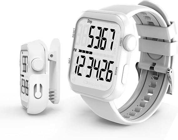 Pedometer Watch, Multi-Function Pedometer for Walking Steps and Miles, 3D Super Accurate Step Counter, Track Steps for Men Women Seniors