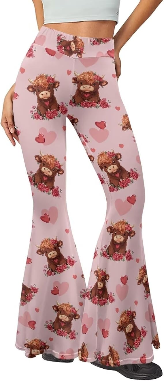 Women's Flare Leggings Tummy Control High Waist Bell Bottoms Wide Leg Yoga Pants