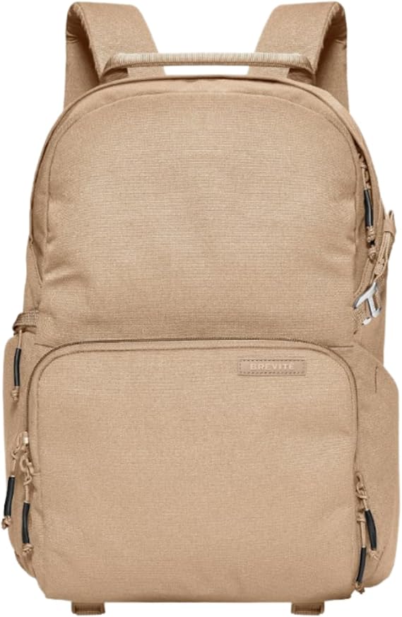BREVITE Jumper Compact Camera Backpack 2026 Edition: A Minimalist & Travel-friendly Photography Backpack For DSLR Camera & Laptop w/Reinforced Straps & Stiffer Dividers (18L) (Desert Sand Color)