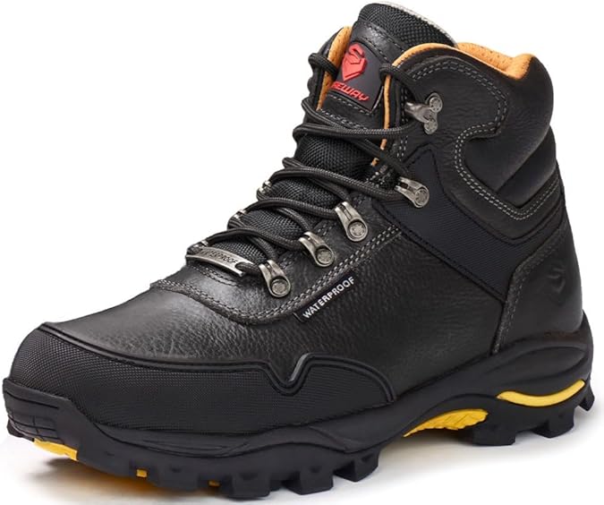 SUREWAY Men's 6" Waterproof Leather Soft Toe Work Boots